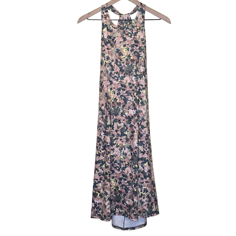 Prana Zandie Dress Women XS Multi Abstract Recycled Poly Stretch Athleisure Gorp